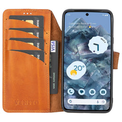 Funda tipo cartera de cuero desmontable con bloqueo RFID Ravenna para Google Pixel 8 Pro
