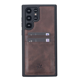 Funda tipo billetera de cuero Capri Snap On para Samsung Galaxy S22 Ultra