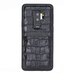 Funda tipo billetera de cuero Capri Snap On para Samsung Galaxy S9 Plus