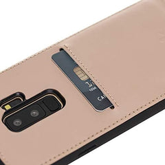 Funda tipo billetera de cuero Cosa Snap On para Samsung Galaxy S9 Plus