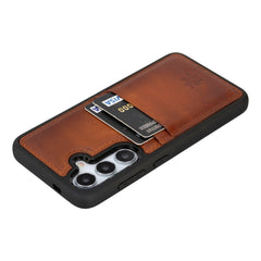 Funda tipo billetera de cuero Capri Snap On para Samsung Galaxy S24