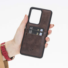 Funda tipo billetera de cuero Capri Snap On para Samsung Galaxy S20 Ultra