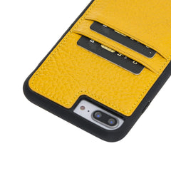 Funda tipo billetera de cuero Capri Snap On para iPhone 7 Plus