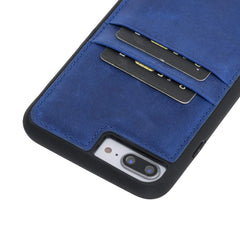 Funda tipo billetera de cuero Capri Snap On para iPhone 7 Plus