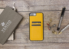Funda tipo billetera de cuero Capri Snap On para iPhone 7 Plus