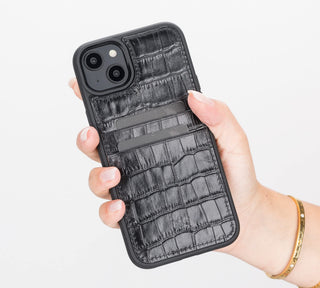 Funda tipo billetera de cuero Capri Snap On para iPhone 14 Plus