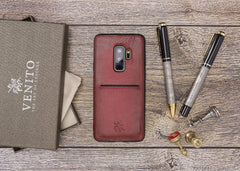 Funda tipo billetera de cuero Cosa Snap On para Samsung Galaxy S9 Plus