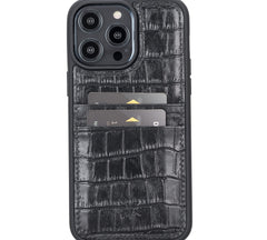Funda tipo billetera de cuero Capri Snap On para iPhone 14 Pro Max