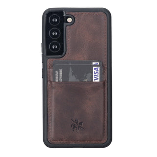 Funda tipo billetera de cuero Capri Snap On para Samsung Galaxy S22