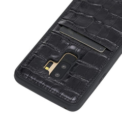 Funda tipo billetera de cuero Capri Snap On para Samsung Galaxy S9 Plus