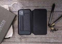 Venice RFID Blocking Leather Wallet Stand Case for iPhone 11