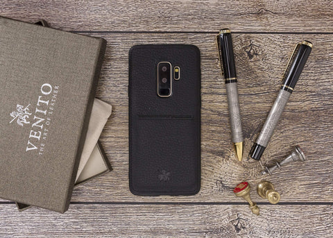 Cosa Snap On Leather Wallet Case for Samsung Galaxy S9 Plus