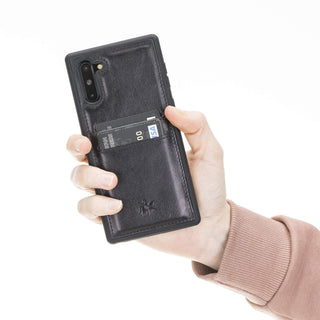 Funda tipo billetera de cuero Cosa Snap On para Samsung Galaxy Note 10