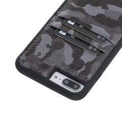 Funda tipo billetera de cuero Capri Snap On para iPhone 7 Plus