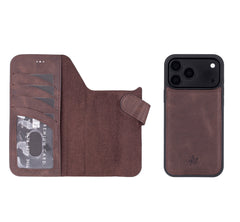 Ravenna RFID Blocking Detachable Leather Wallet Case for iPhone 18 Pro Max