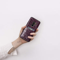Funda tipo billetera de cuero Cosa Snap On para Samsung Galaxy S9 Plus