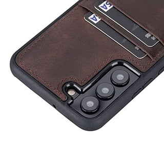 Funda tipo billetera de cuero Capri Snap On para Samsung Galaxy S22 Plus