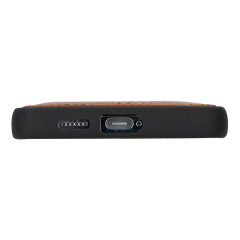 Funda tipo billetera de cuero Capri Snap On para Samsung Galaxy S24 Plus