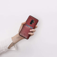 Funda tipo billetera de cuero Cosa Snap On para Samsung Galaxy S9 Plus
