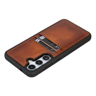 Funda tipo billetera de cuero Capri Snap On para Samsung Galaxy S24 Plus
