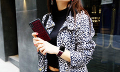 Funda tipo billetera de cuero Cosa Snap On para Samsung Galaxy S9 Plus