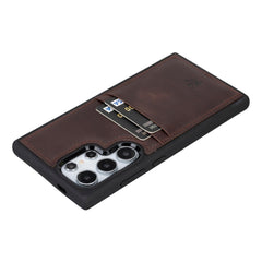 Funda tipo billetera de cuero Capri Snap On para Samsung Galaxy S24 Ultra
