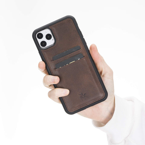 Funda tipo billetera de cuero Cosa Snap On para iPhone 11 Pro Max