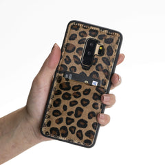 Funda tipo billetera de cuero Capri Snap On para Samsung Galaxy S9 Plus