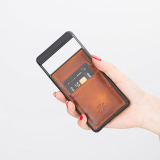 Funda tipo billetera de cuero Capri Snap On para Google Pixel 7