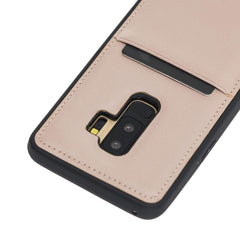 Funda tipo billetera de cuero Capri Snap On para Samsung Galaxy S9 Plus