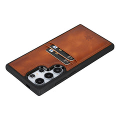 Funda tipo billetera de cuero Capri Snap On para Samsung Galaxy S24 Ultra