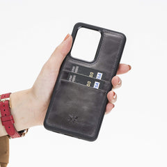 Funda tipo billetera de cuero Capri Snap On para Samsung Galaxy S20 Ultra
