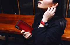 Funda tipo billetera de cuero Cosa Snap On para Samsung Galaxy S9 Plus