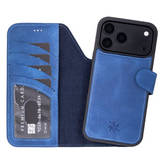 Ravenna RFID Blocking Detachable Leather Wallet Case for iPhone 18 Pro Max