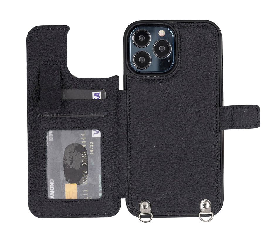 Fermo Leather Crossbody Wallet Phone Case for iPhone 14 Pro
