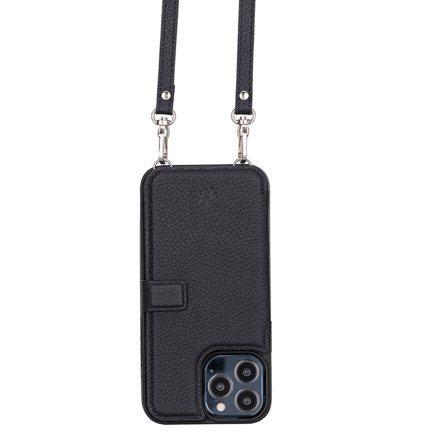 Fermo Leather Crossbody Wallet Phone Case for iPhone 14 Pro