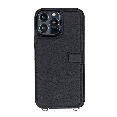 Fermo Funda de cuero para teléfono con billetera cruzada para iPhone 13 Pro Max