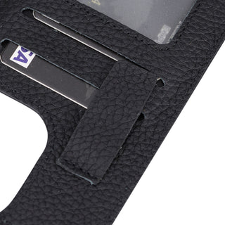 Fermo Funda de cuero para teléfono con billetera cruzada para iPhone 13 Pro Max
