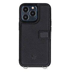Fermo Funda de cuero para teléfono con billetera cruzada para iPhone 13 Pro