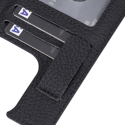 Fermo Funda de cuero para teléfono con billetera cruzada para iPhone 13 Pro