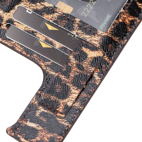 Fermo Funda de cuero para teléfono con billetera cruzada para iPhone 13 Pro