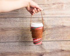 Salerno Leather Coffee Cup Carrying Case