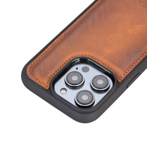 Funda de cuero Lucca Snap On para iPhone 14 Pro