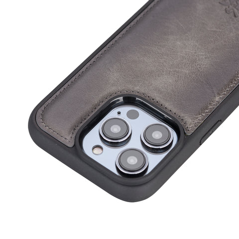 Funda de cuero Lucca Snap On para iPhone 14 Pro