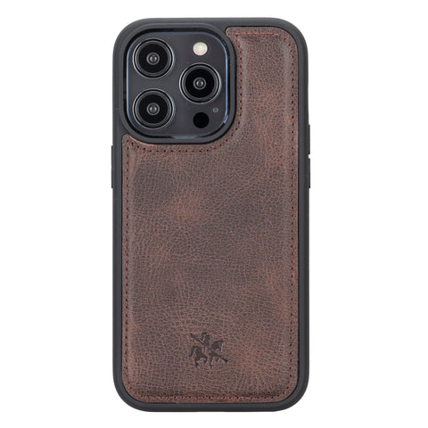 Funda de cuero Lucca Snap On para iPhone 14 Pro