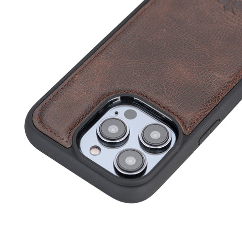 Funda de cuero Lucca Snap On para iPhone 14 Pro