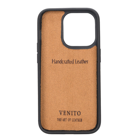 Funda de cuero Lucca Snap On para iPhone 14 Pro