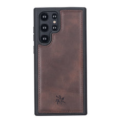 Funda de cuero Lucca Snap On para Samsung Galaxy S22 Ultra