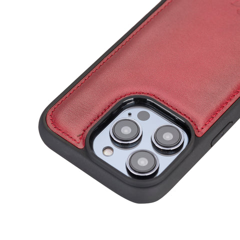 Funda de cuero Lucca Snap On para iPhone 14 Pro