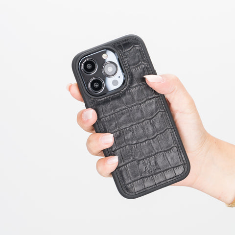Funda de cuero Lucca Snap On para iPhone 14 Pro